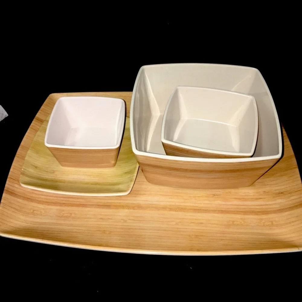Square‎ Sampler & PlatterBamboo Kyoto & Platewise Dish 5 Piece Set